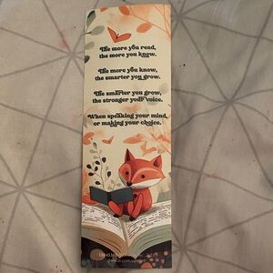 Fox Themed Bookmark with Inspirational Quotes